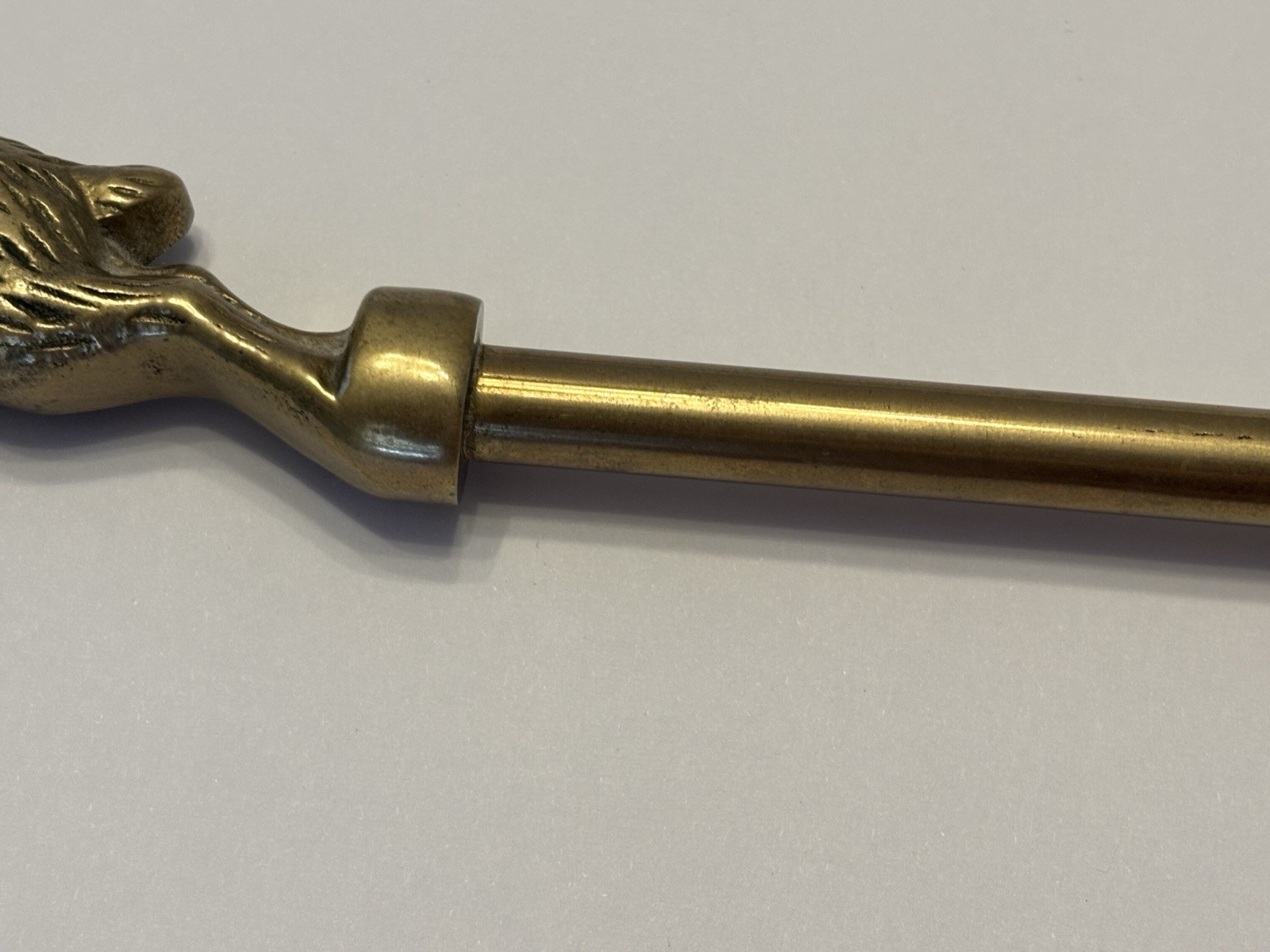 HTF Vintage 15" Brass Bounding Running Rabbit Hare Shoe Horn Shoehorn