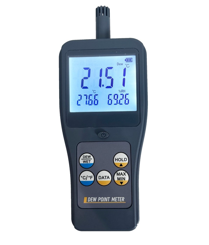 Portable Dew Point Meter with 4 Test Parameters Storage Function 99 Groups