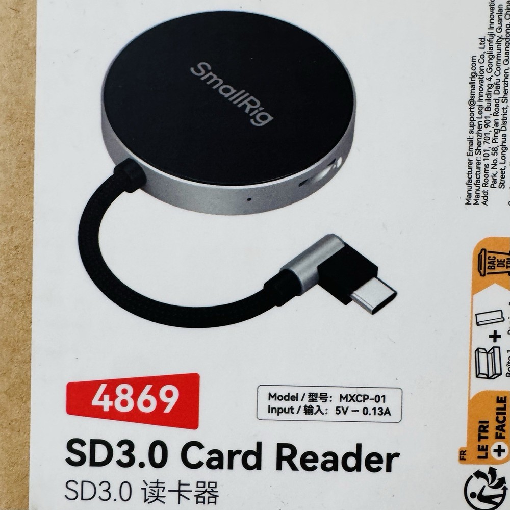 SmallRig SD3.0 Memory Card Reader, Dual Card Slots 4869