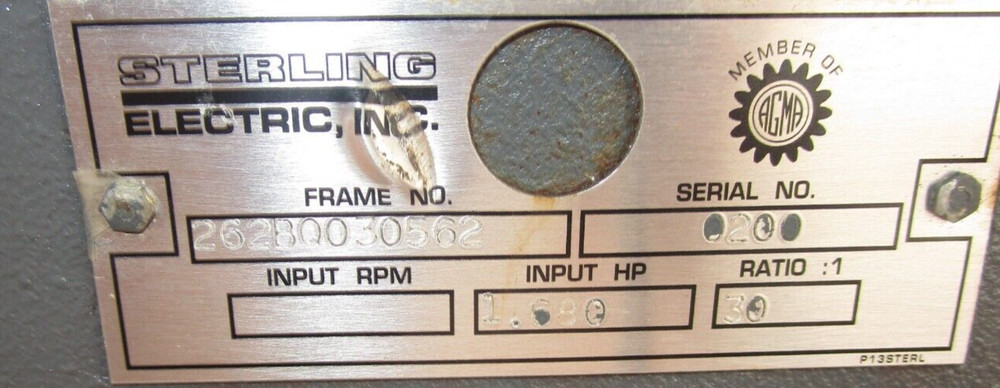 Sterling Electric 262BQ030562 Speed Reducer