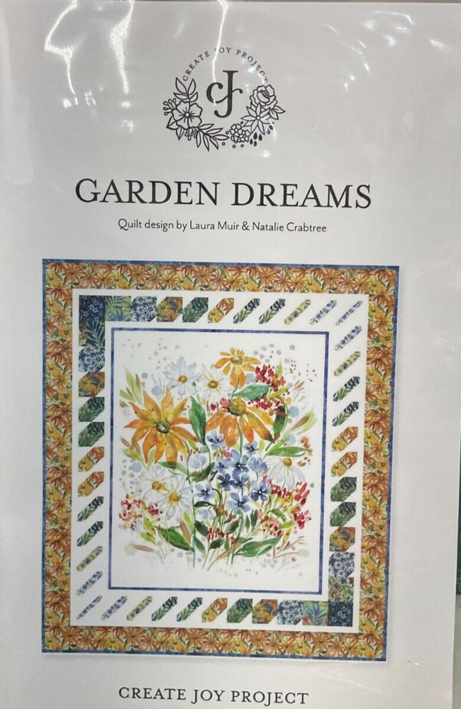CREATE JOY PROJECT #CJP2103 - GARDEN DREAMS QUILT PATTERN, 54"x62"