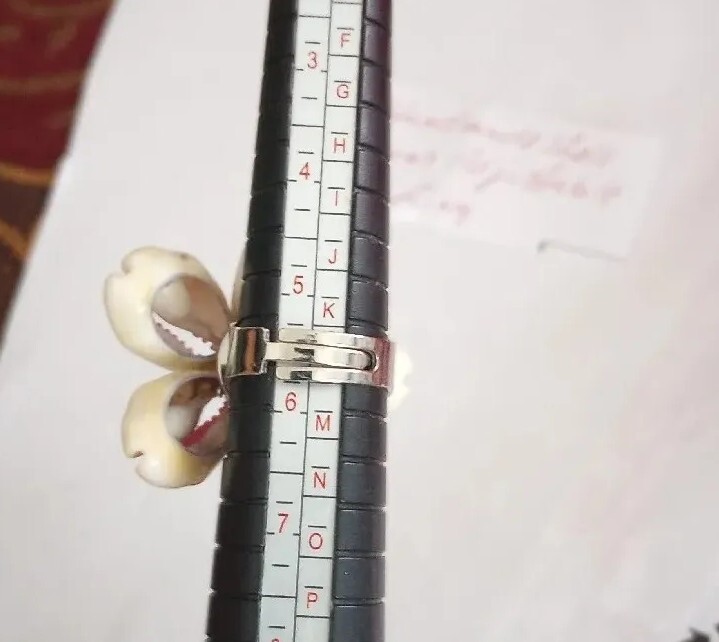 Hand Made Shell Flower White ,Pink, Brown Silver Tone Adjustable Ring