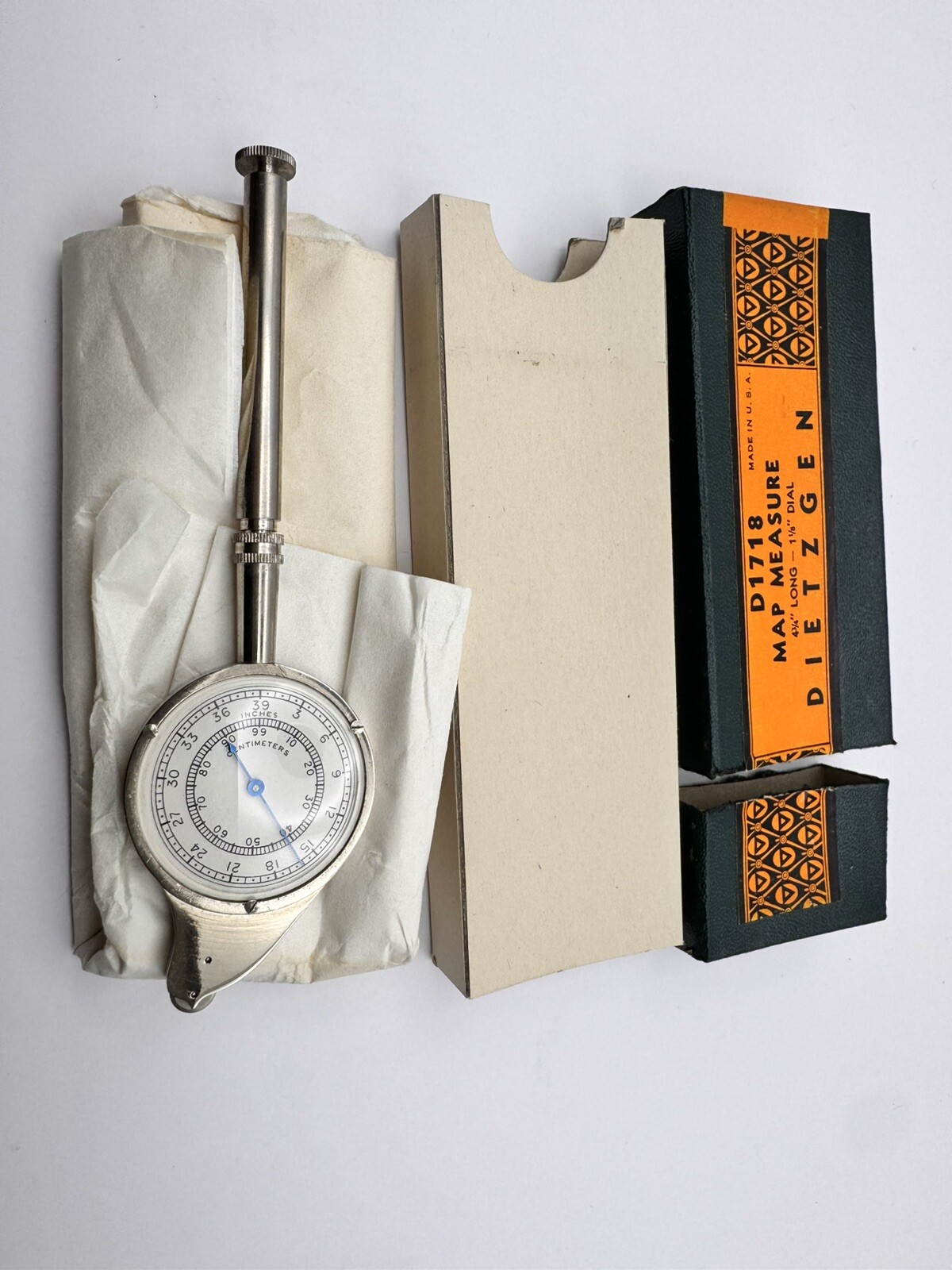 Lot Dietzgen D1718 Map Measure Hamilton Watch Co USMC Issue Model 33 Military