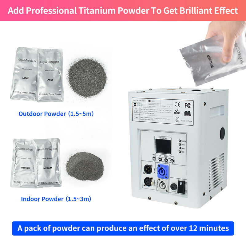 Cold Spark Machine DMX DJ Event Party Firework Machine 2pcs with Flight Case