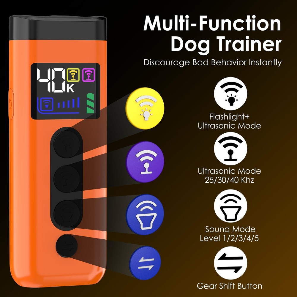 Dog Bark Deterrent Device, 65 FT Range,3X Ultrasonic Bark Deterrent Device & ...