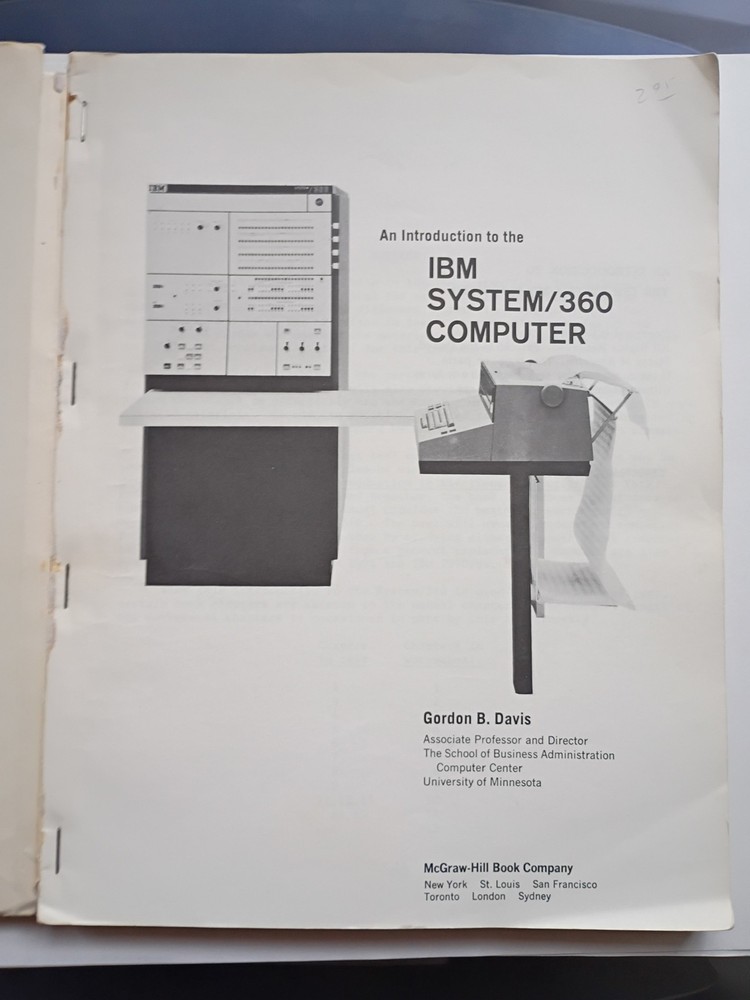 An introduction to the IBM SYSTEM/360 COMPUTER