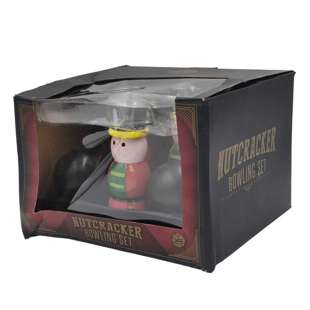 The Original Fun Workshop 8pc Nutcracker Bowling Set Decor Gift Holiday Christma