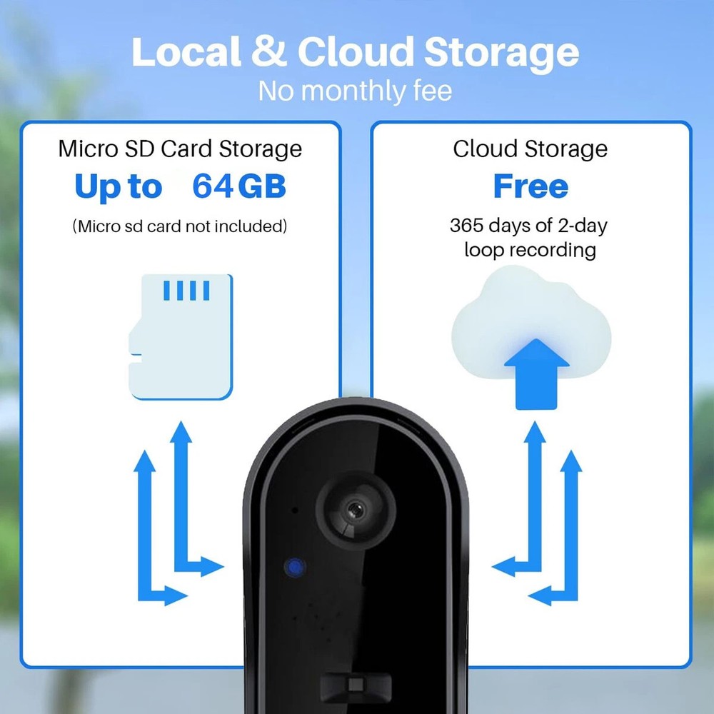 Smart Wireless WiFi Doorbell Camera Phone Door Ring Video Intercom Security Bell