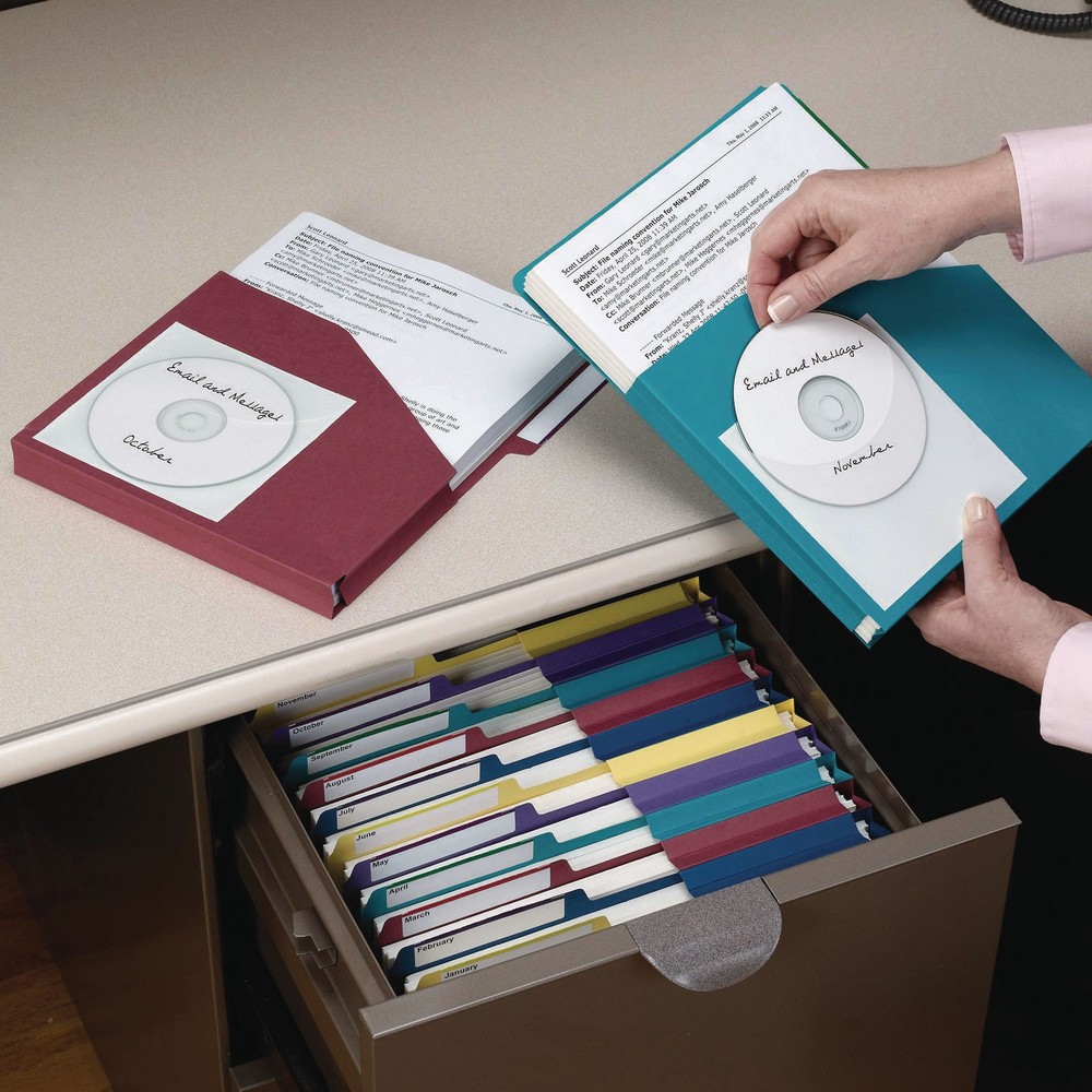 Smead® File Jackets, Letter Size, Assorted, 5/Pack