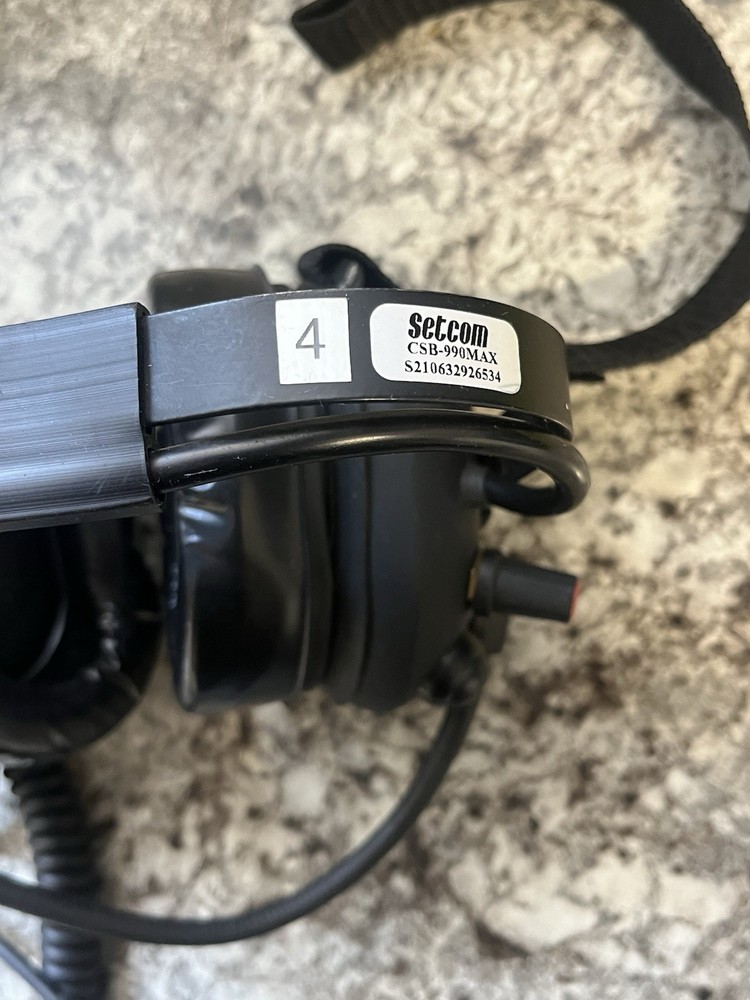 Setcom CSB-990MAX Headset/ Untested