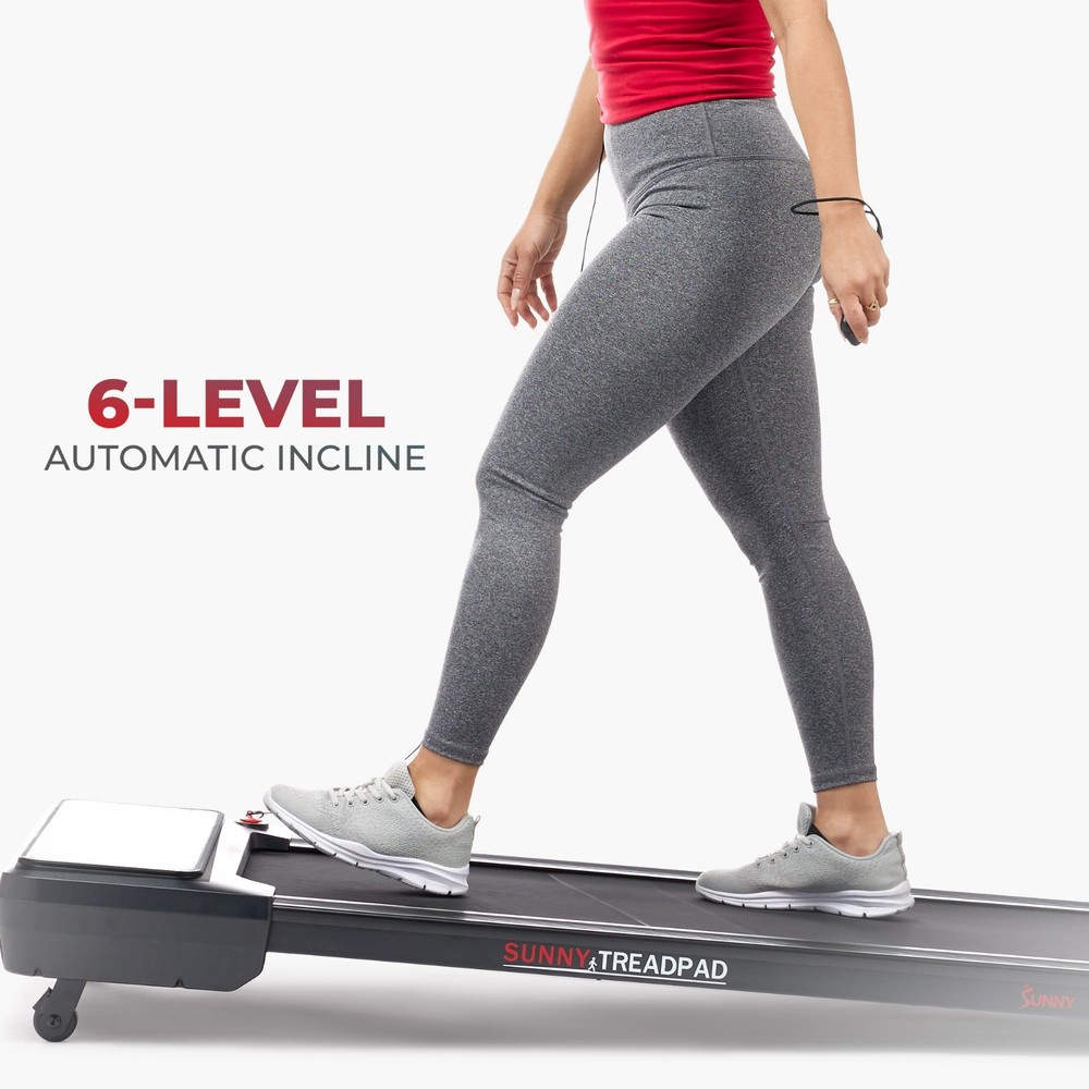 Smart Auto Incline Walking Pad Exercise Treadmill with Remote Shock Absorption