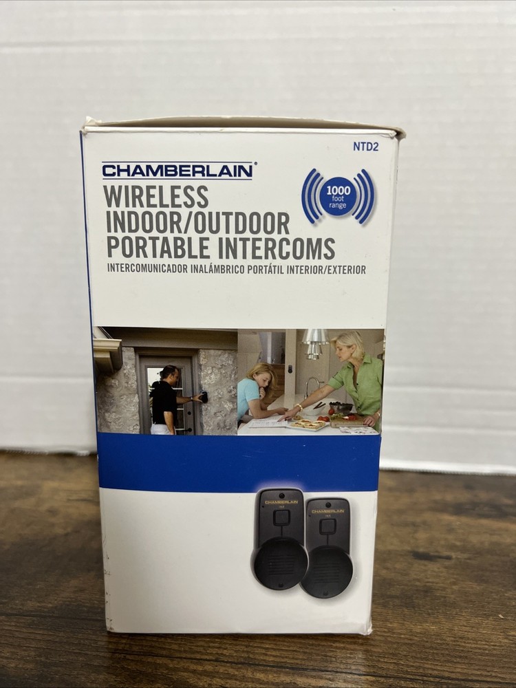 Chamberlain Wireless Indoor Outdoor Portable Intercom System NTD2 1000 ft Range