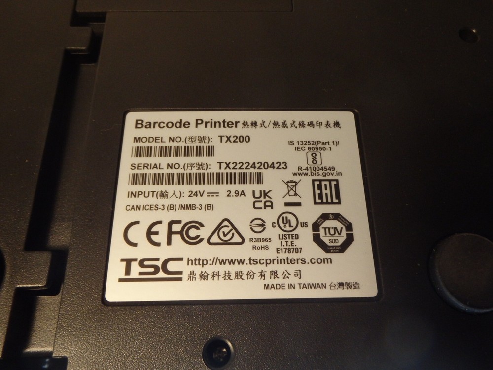 NEW TSC TX200 Bar Code Label Printer 99-053A033-0201