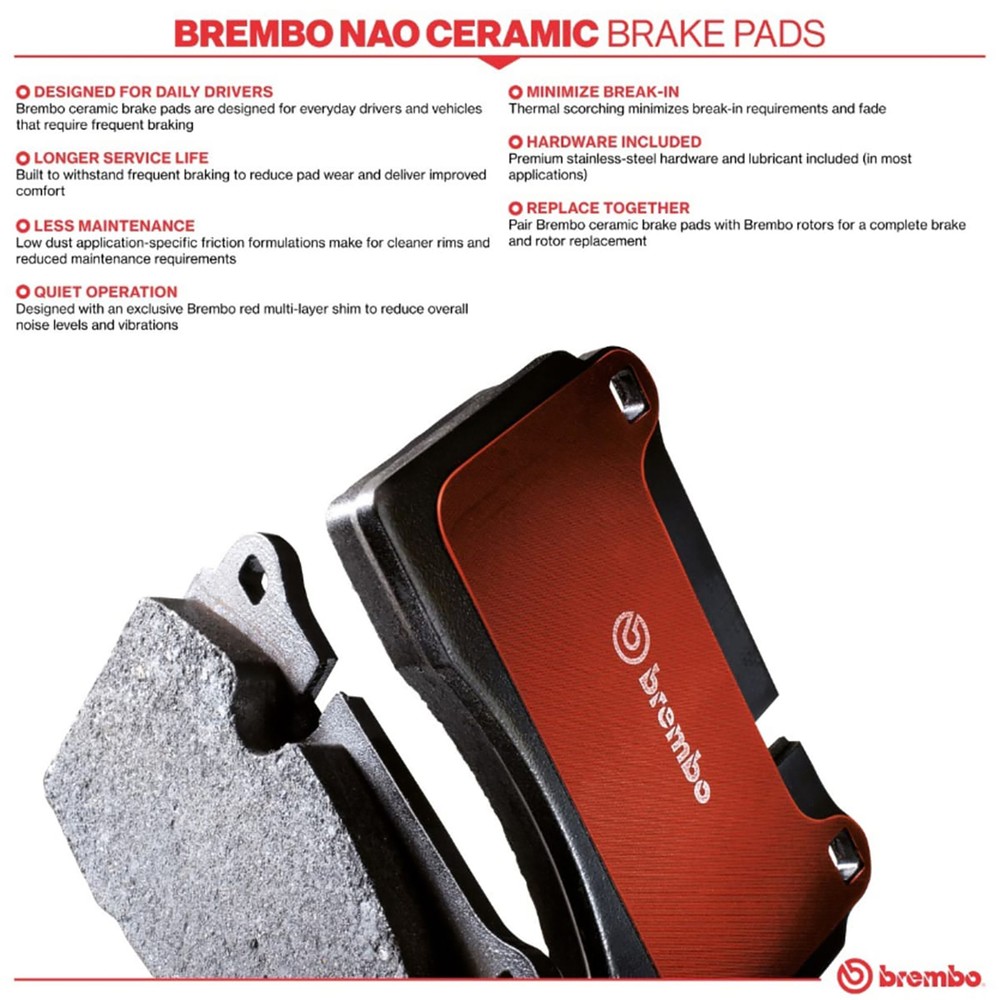 For 2010-22 Range Rover Brembo Performance Front Ceramic Brake Pads Set