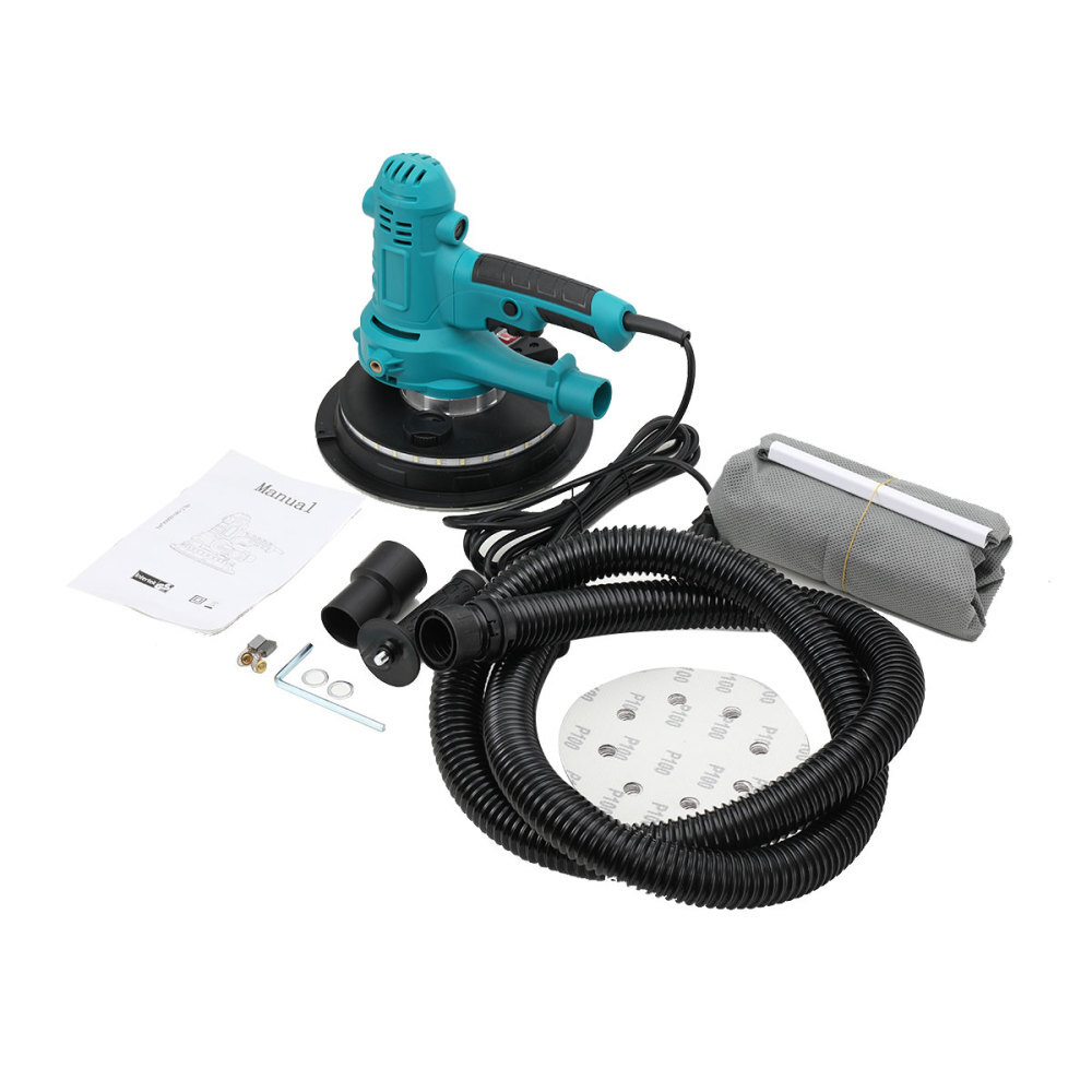 110V 710W Drywall Sander Machine Handheld Wall Polishing Machine Auto Vacuum