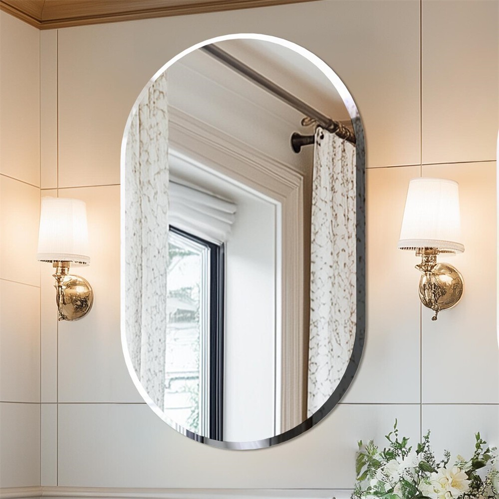 Multi-Shape Frameless Bathroom Mirror Prism Bevelled Vanity Mirror for Over Sink