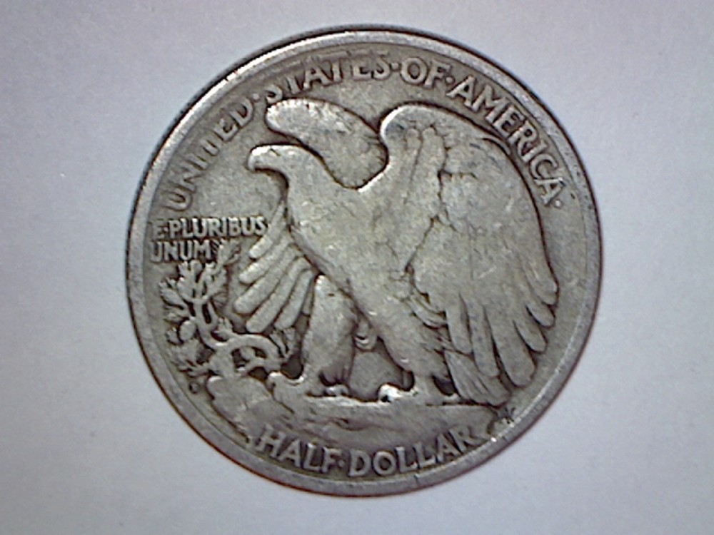 1919-D WALKING LIBERTY HALF DOLLAR VG