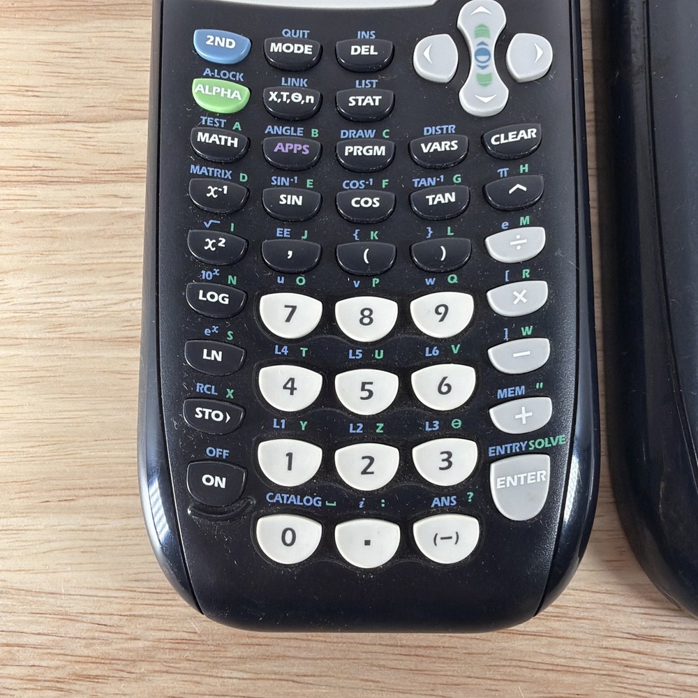 Texas Instruments TI-84 Plus Graphing Calculator Black With Slide Cover - Tested