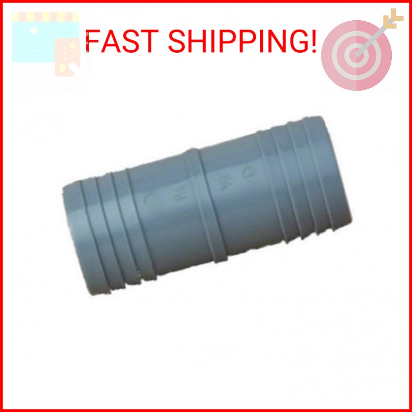 COUPLE INSRT POLY BLK 1.25"