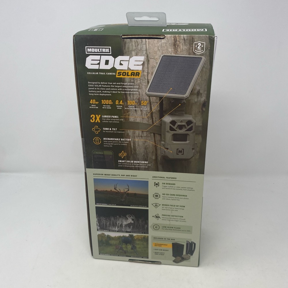 Moultrie Edge Solar Cellular Trail Camera Brown 40MP 1080p