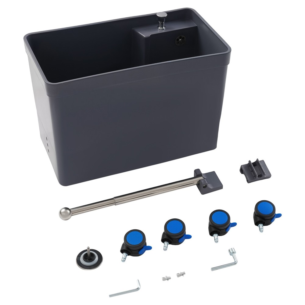 Floor Mop Sink with Wheels Multi-Functional Retractable Handrail for Bathroom