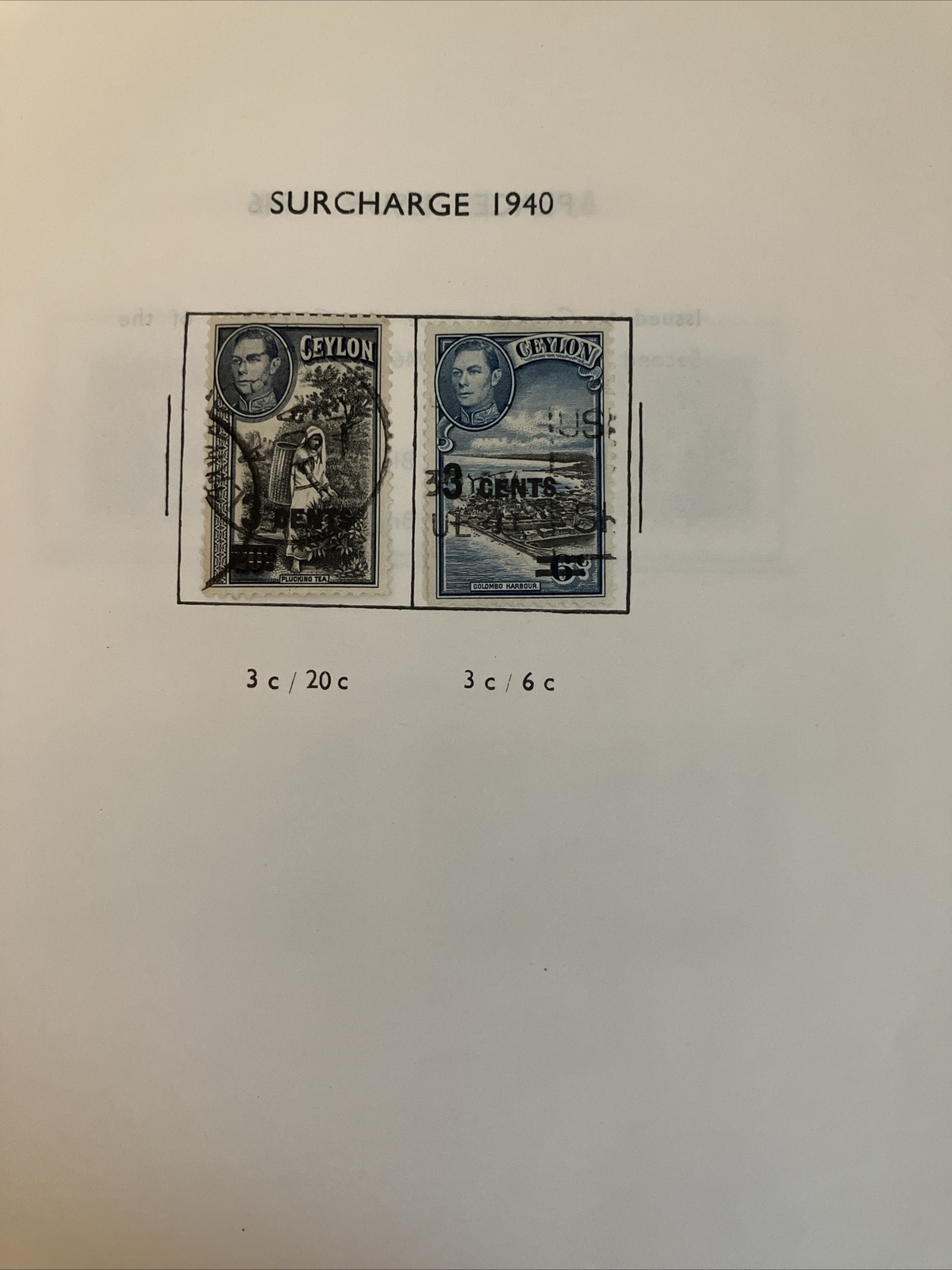 Illustrated Ceylon 1935-1963 Stamp Album Part II 46 Pages Mint Mounted Complete