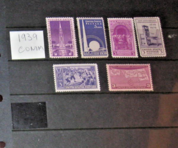 US MNH 1939  COMM YEAR SET SCOTT# 852- 858