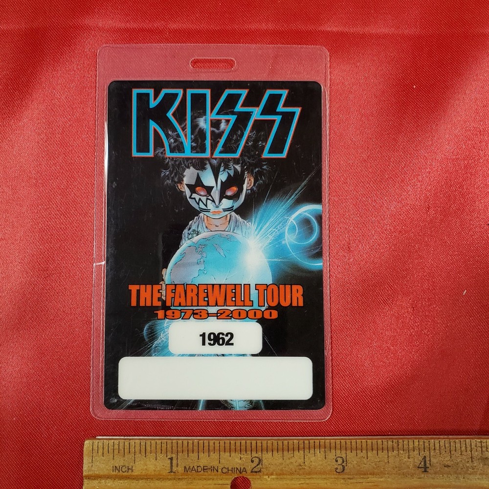 KISS 2000 The Farewell Tour Backstage Laminated Pass