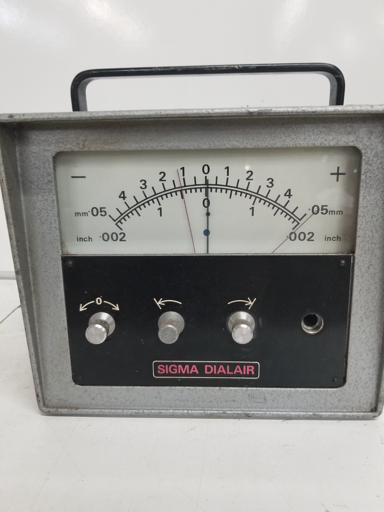 Herbert Controls 213-14 Sigma Dialair Pneumatic Panel Meter .05-0-.05 mm Range