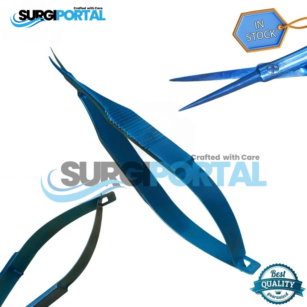 Castroviejo Needle Holders Micro scissors Curved Premium Quality