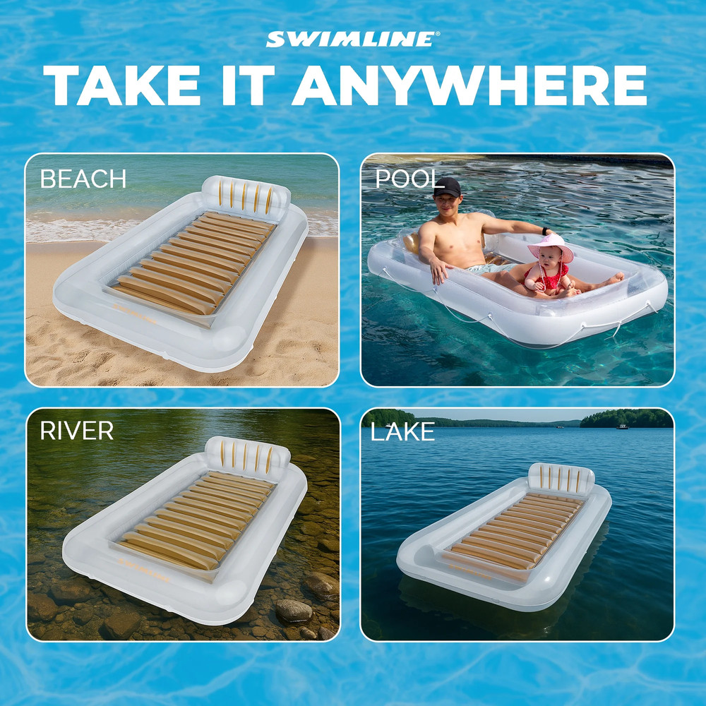 Luxe Edition rose gold tanning float raft