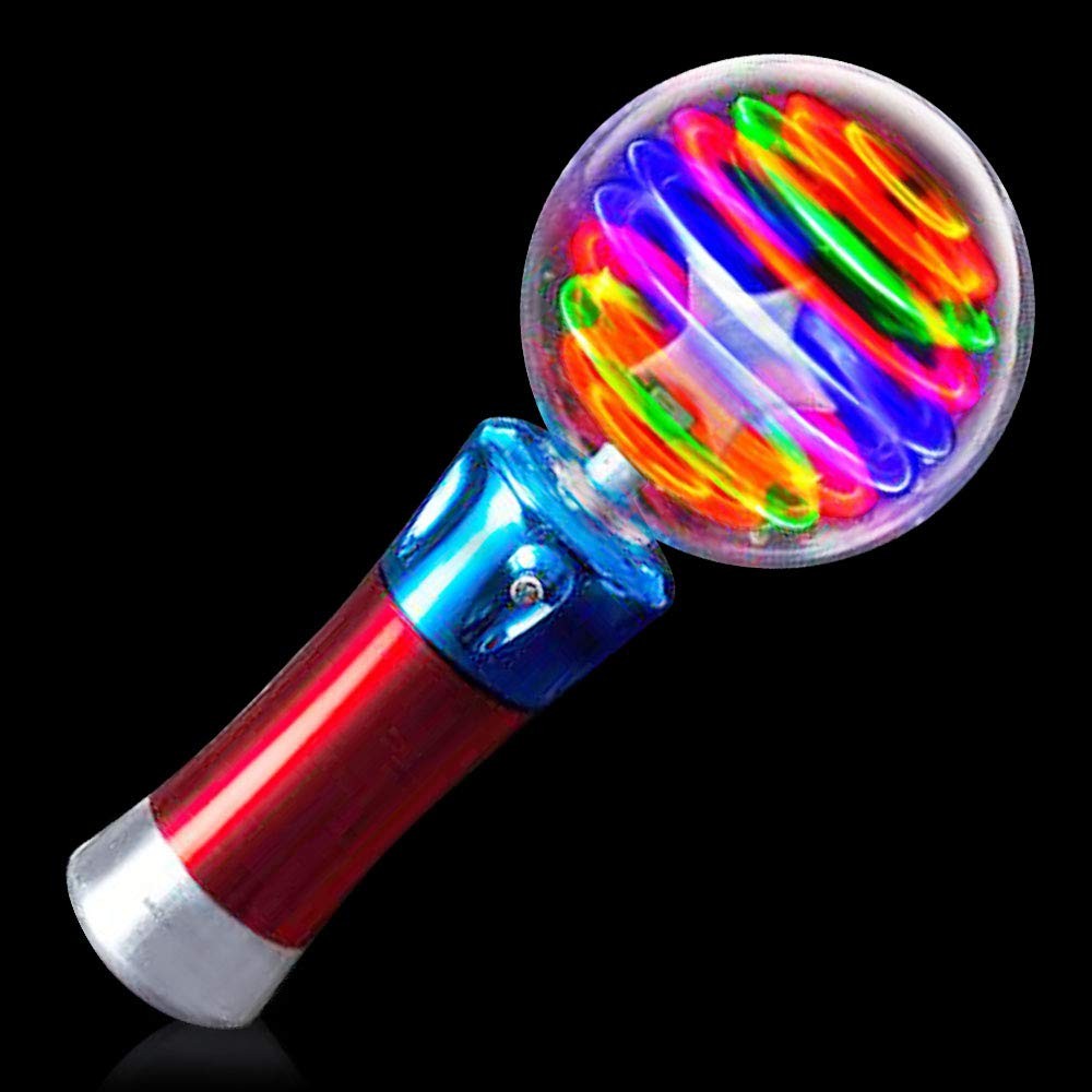 ArtCreativity Spinning Light Up Toy Wand – Magic Ball with Small, Multicolor
