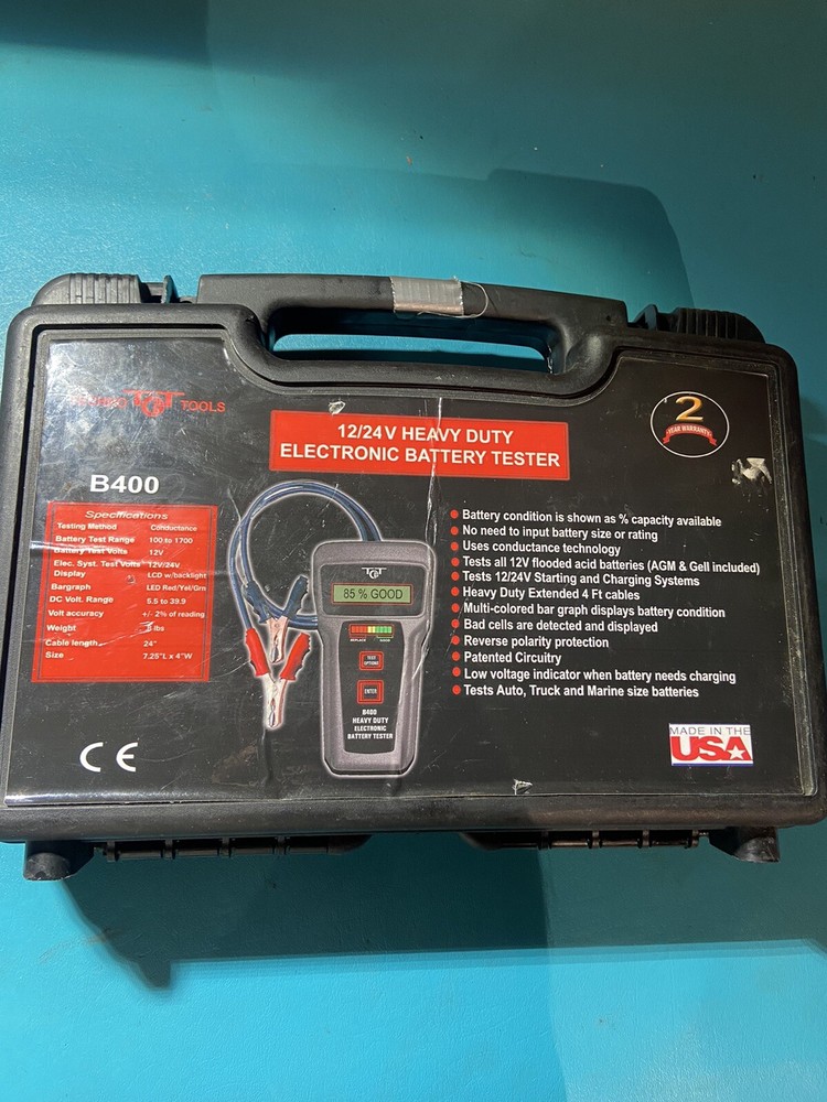 Techno Tools 12/24v Heavy Duty Electronic Battery Tester - B400