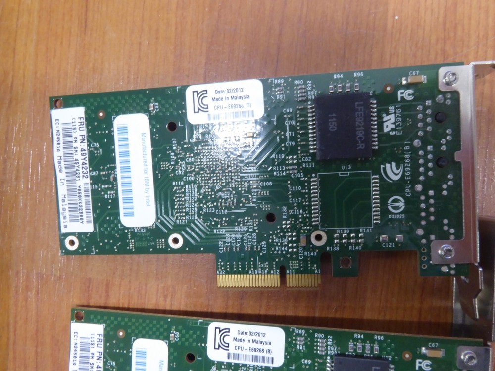 IBM SERVER NIC CARDs 49Y4232 + SAS CONTROLLER 9212-4i4e FULL + HALF LOT PCI-e