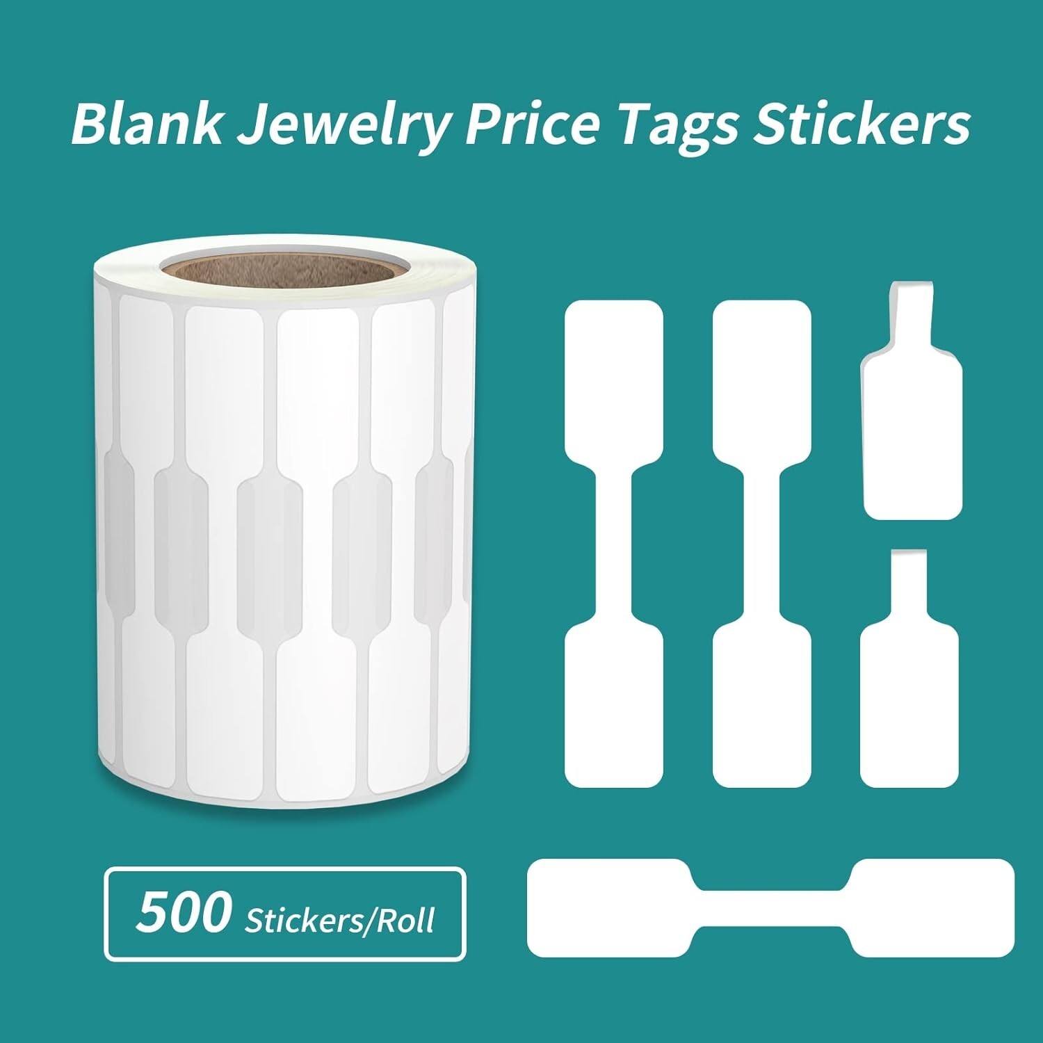 500Pcs Jewelry Tags Roll Price Identify Jewelry Price Tags Stickers Labels Ring