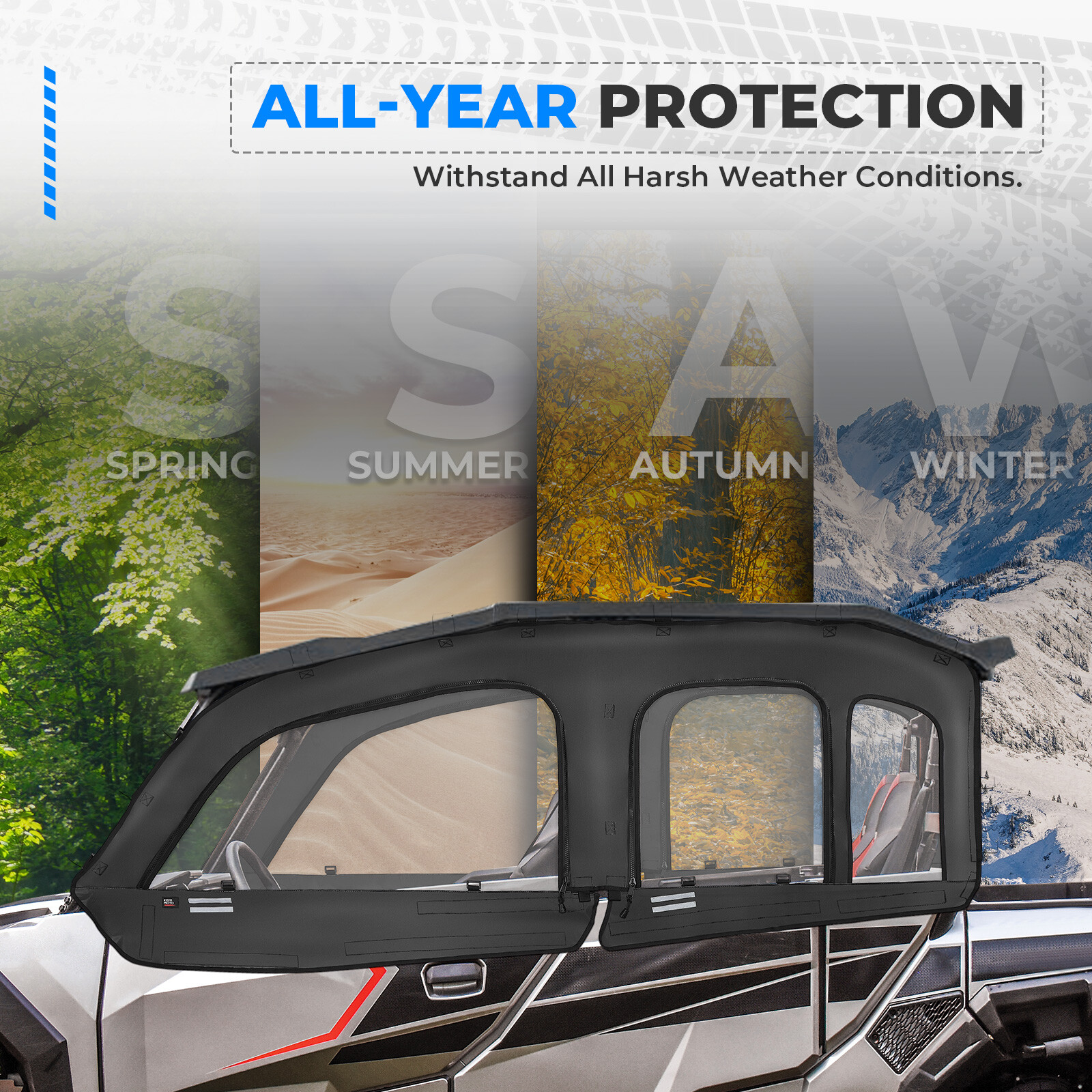 Soft Upper Door Cab Enclosure for Polaris General 4 1000/ XP 4 1000 2020-2024