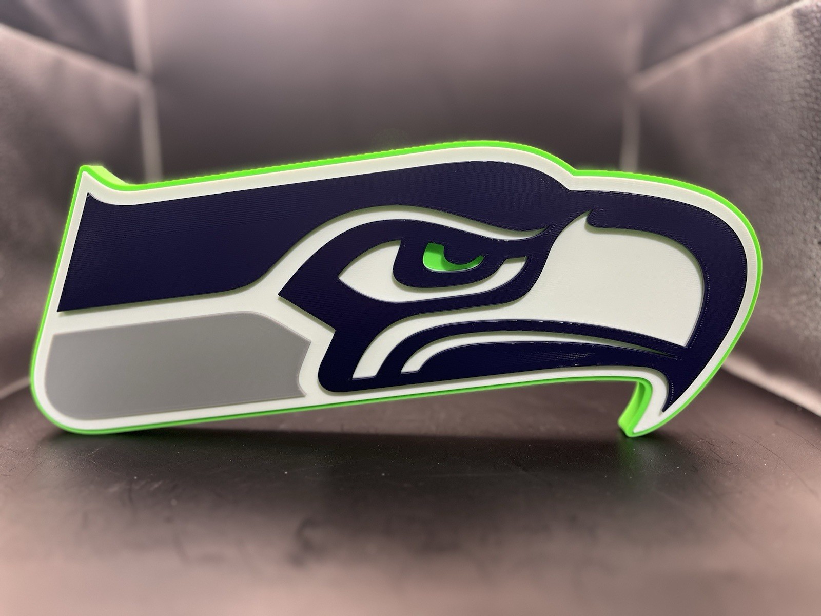 Seattle Seahawks Logo Sign Display | 3D Wall Desk Shelf Art 12 inch