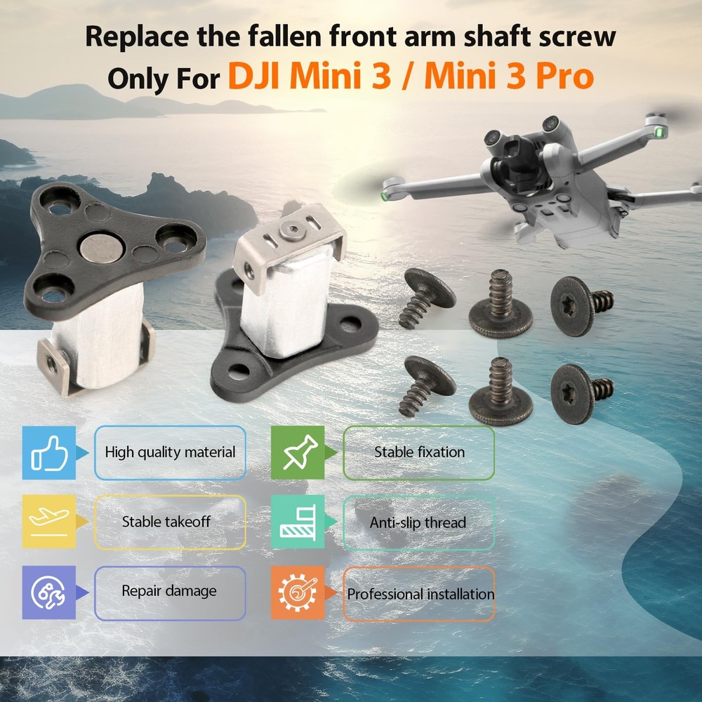 2Pcs Front Arm Axis Replacement for DJI Mini 3/Mini 3 Pro Shaft...