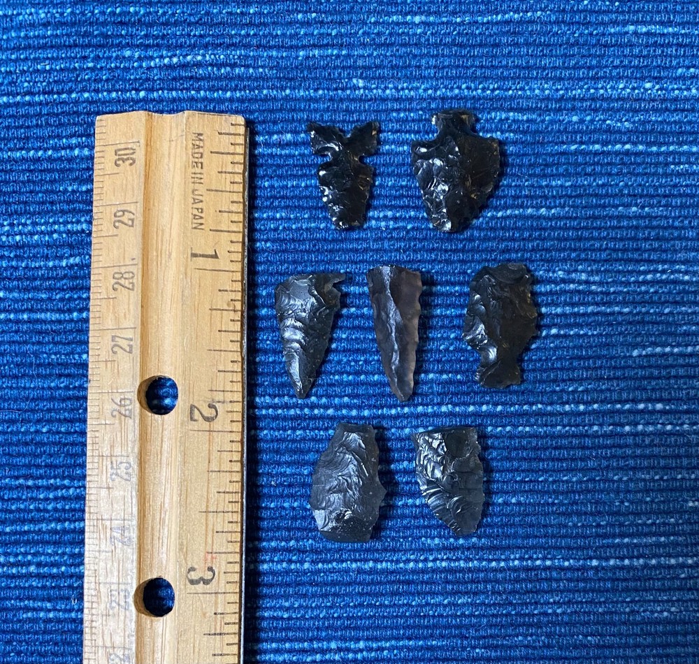 Vtg 7 Pcs Assorted Small Points Arrowhead Lot 34B