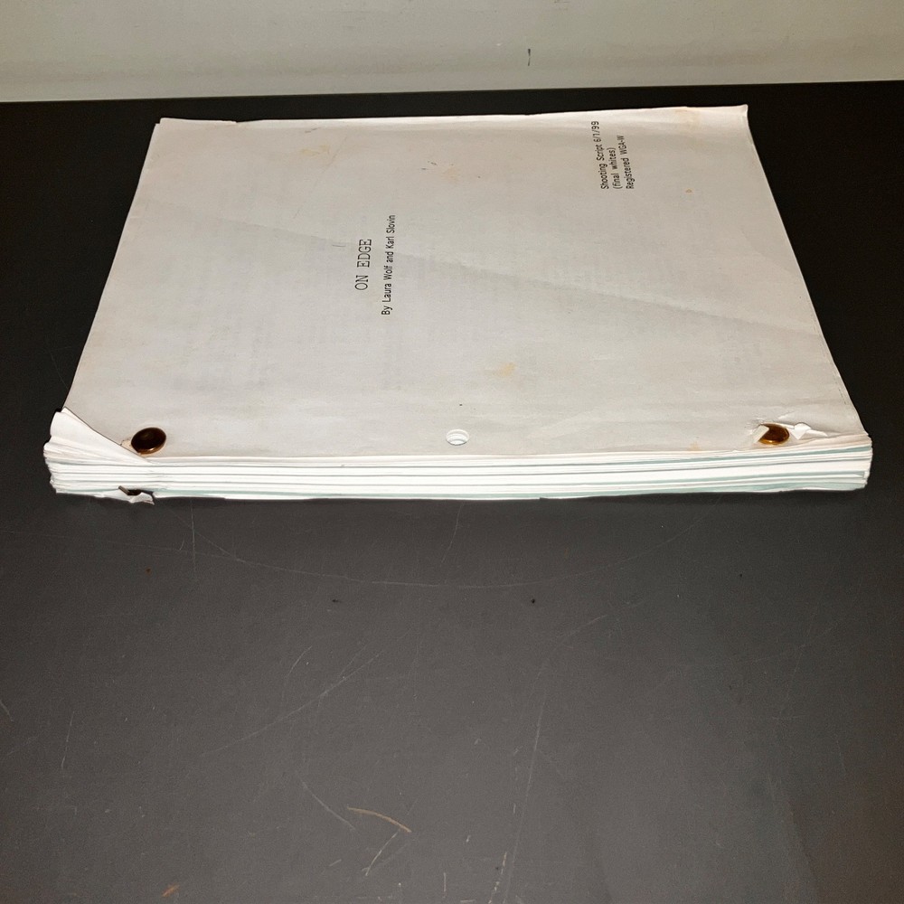 ON EDGE (6/1/99) Plus-Size Skating Comedy - Blue Revised Shooting Script + COA