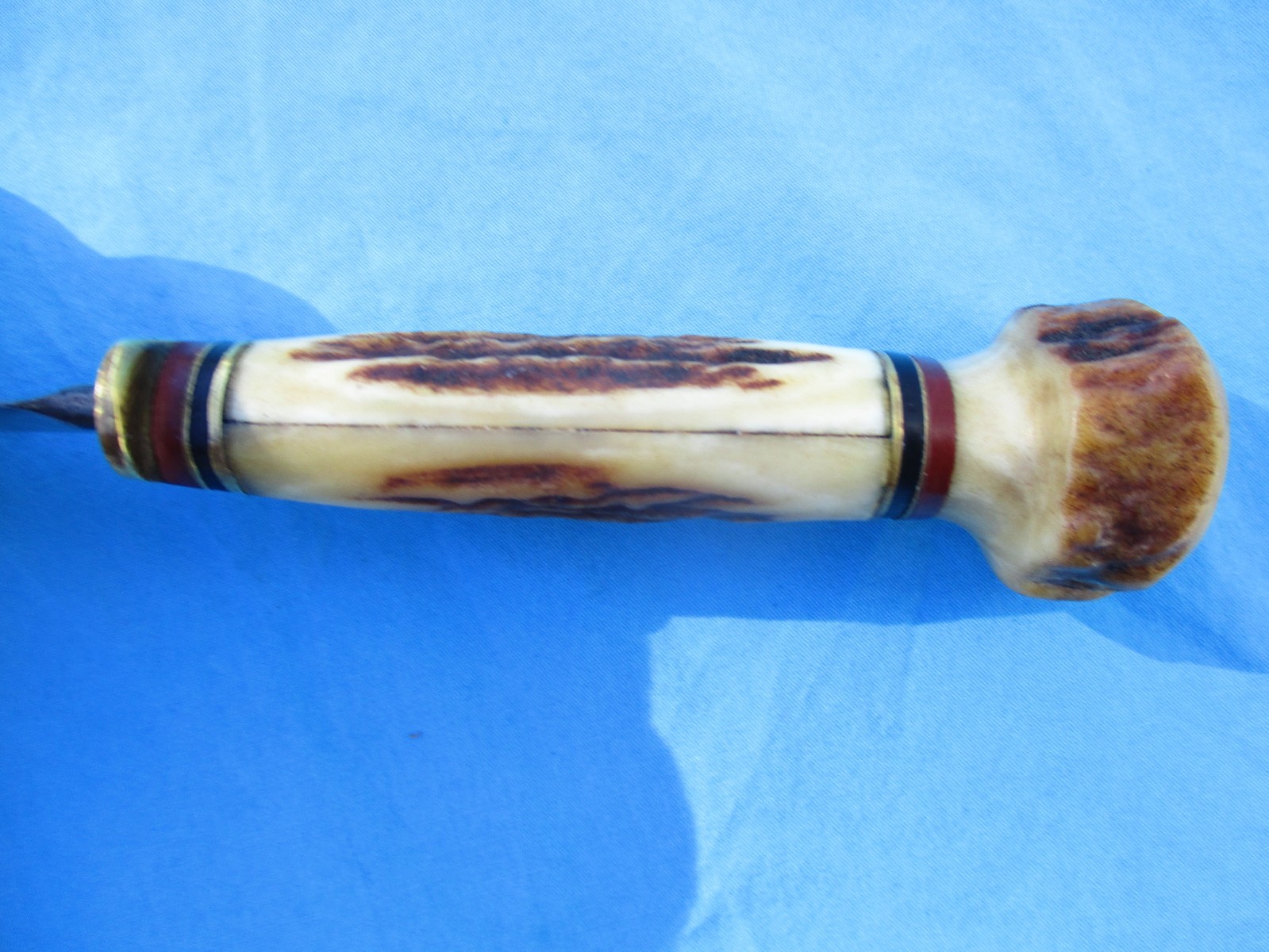 Vintage Marbles Stag Woodcraft Knife (As Is) w/ Aftermarket Sheath