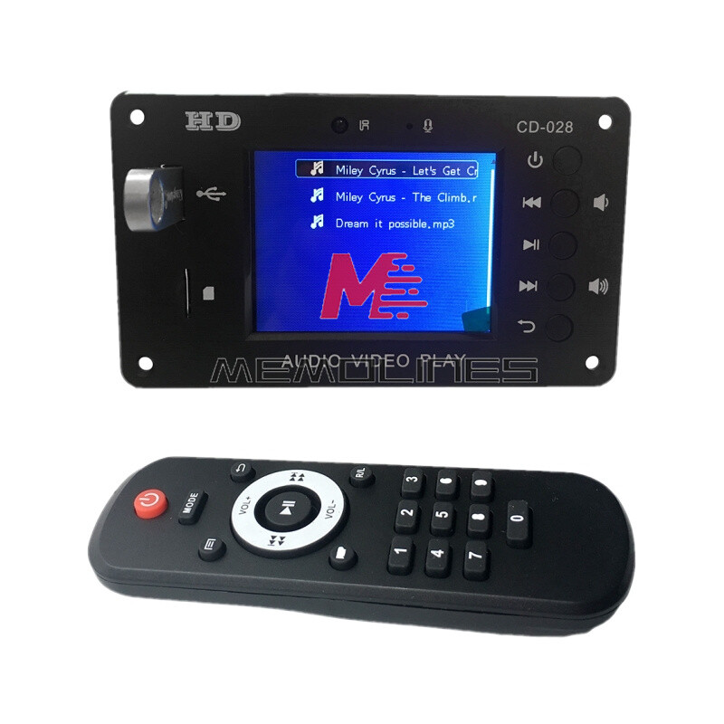 5v-24v 5.0 Bluetooth Call LCD Multimedia Playback 2.8'' MP5 Video Decoding Board