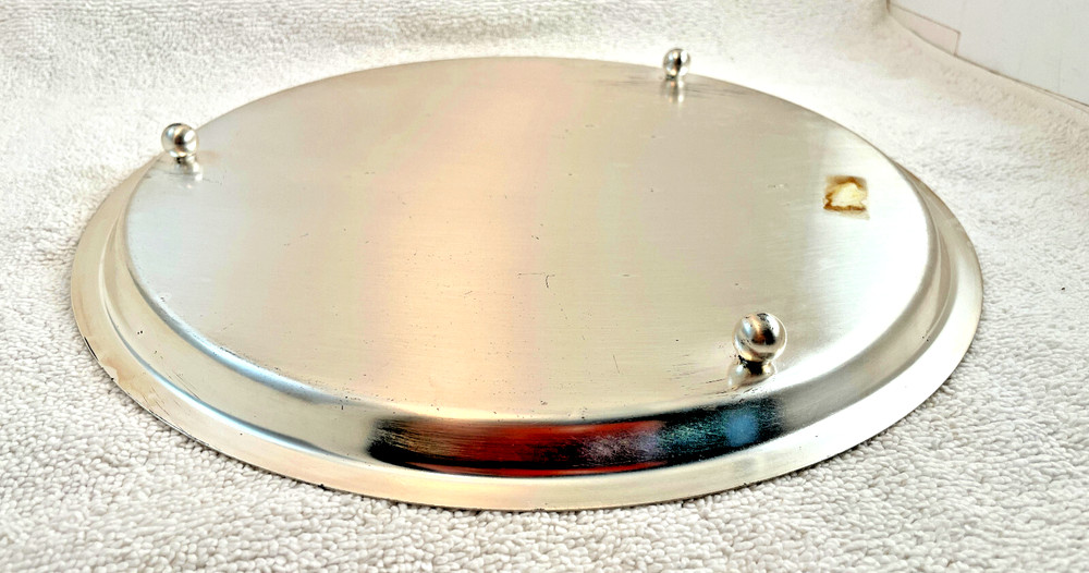 VTG 1970 WMF IKORA German Silver Plate Footed Tray Decor Serving Barware Tea 12"