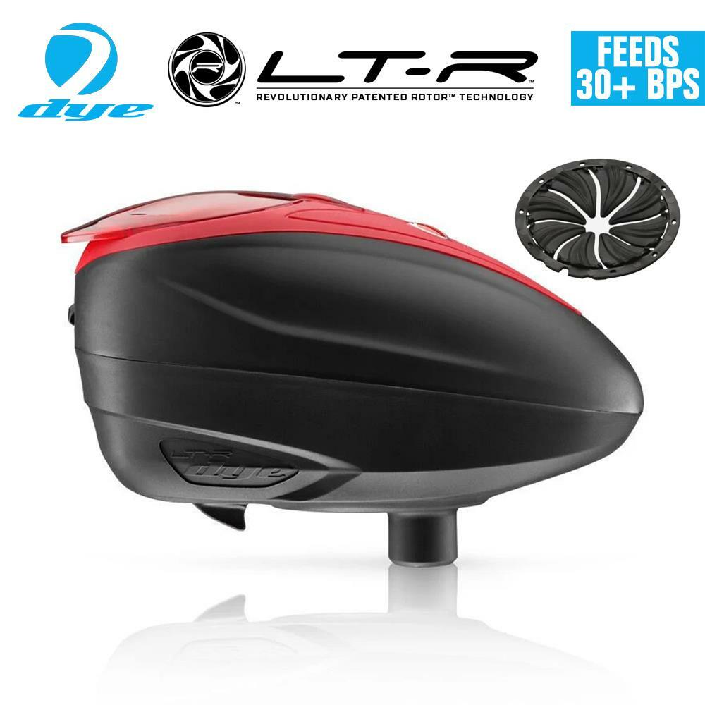 Dye LT-R Electronic Paintball Loader + Quick Feed - Red with Black Quick Feed