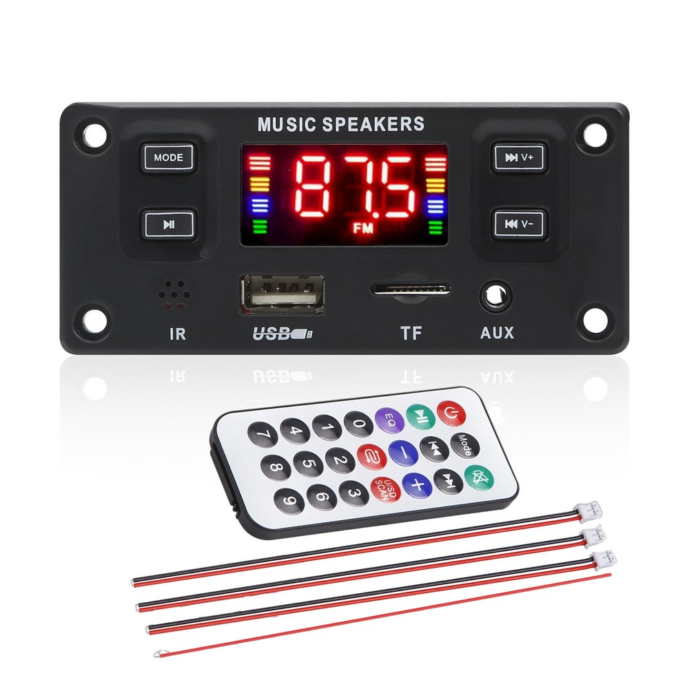60W 2*30W Amplifier DC 12V MP3 Decoder Board Module Kit Bluetooth MP3 USB AUX FM
