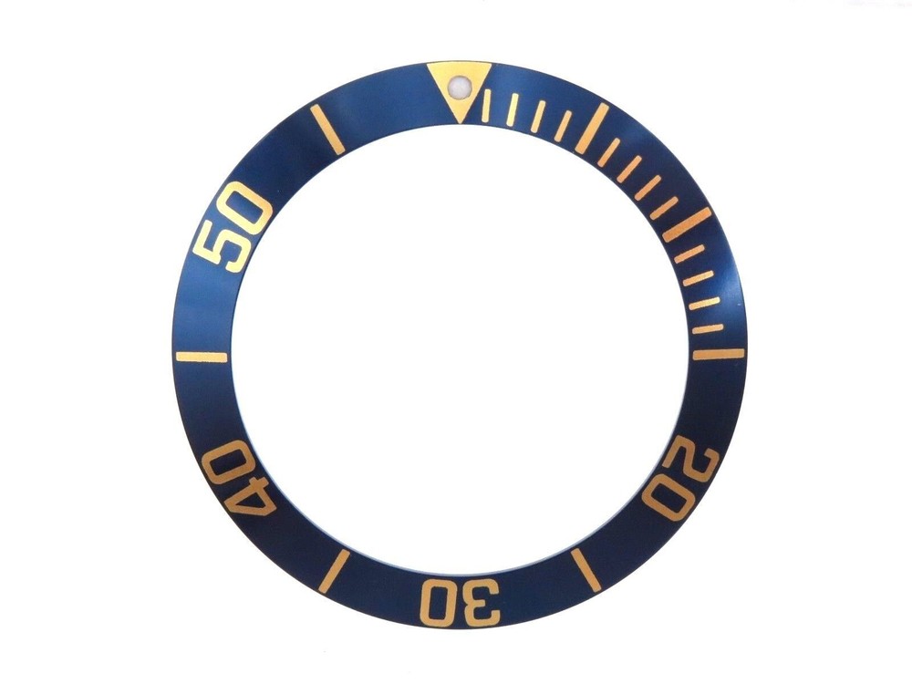 Blue and Gold Bezel Insert For Omega Seamaster Planet Ocean