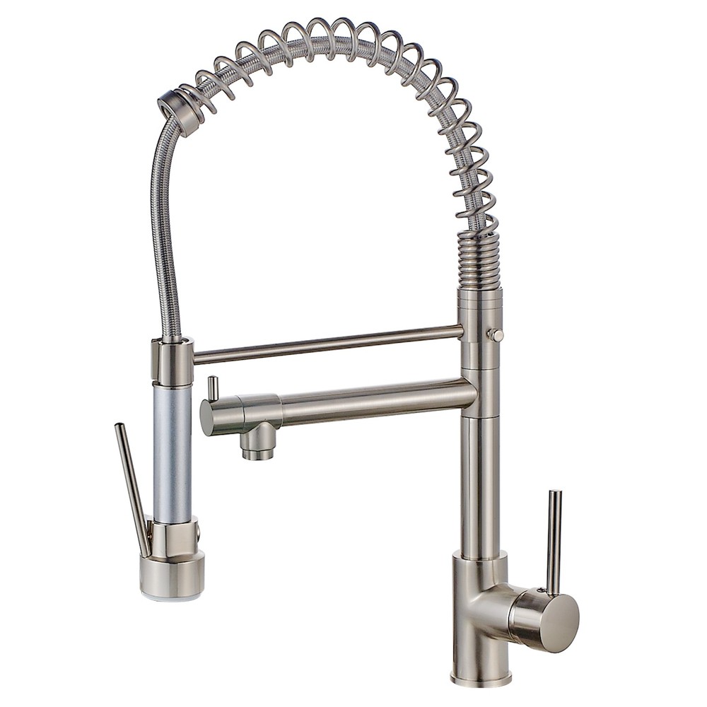 Kitchen Faucet with Pull Down Sprayer Brushed Nickel Stainless Steel