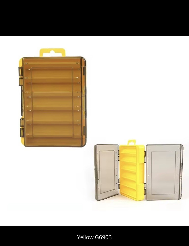 Fishing Tackle Box Double-Sided Compact Durable Organiser for Lures Hooks Baits