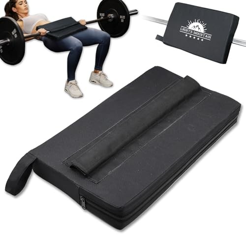 Square Hip-Thrust Pad Protective Extra Thick Foam pad for Barbell Black