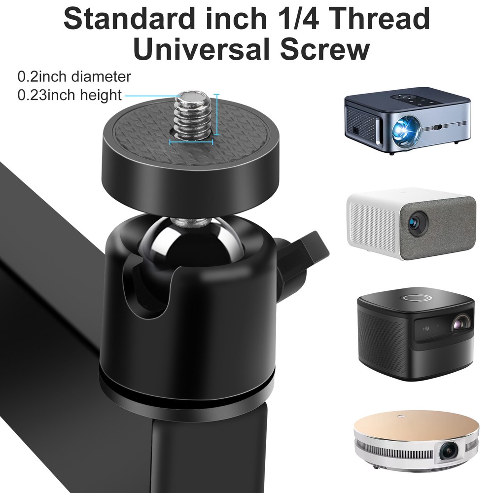 Foldable Projector Wall Ceiling Mount 1/4" Screw for Mini Projector DLP Camera